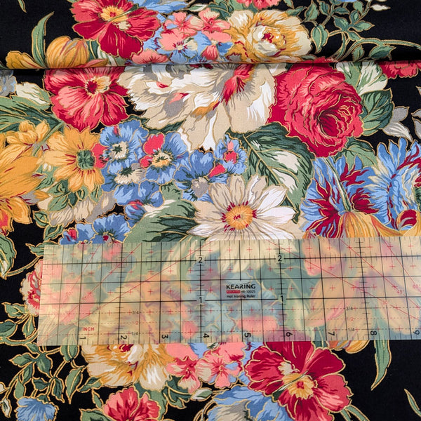 【新品タグ付き】caramel A VINTAGE FLORAL Marigold/Coral/Old Lavender/Multi 100% Cotton Floral Print