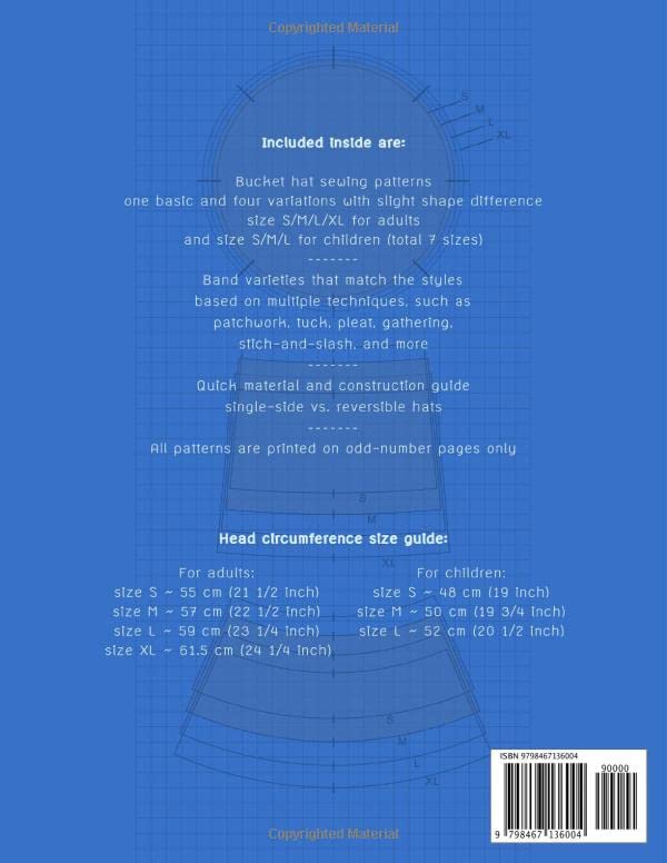 Making your own hats Easy bucket hat sewing patterns size S