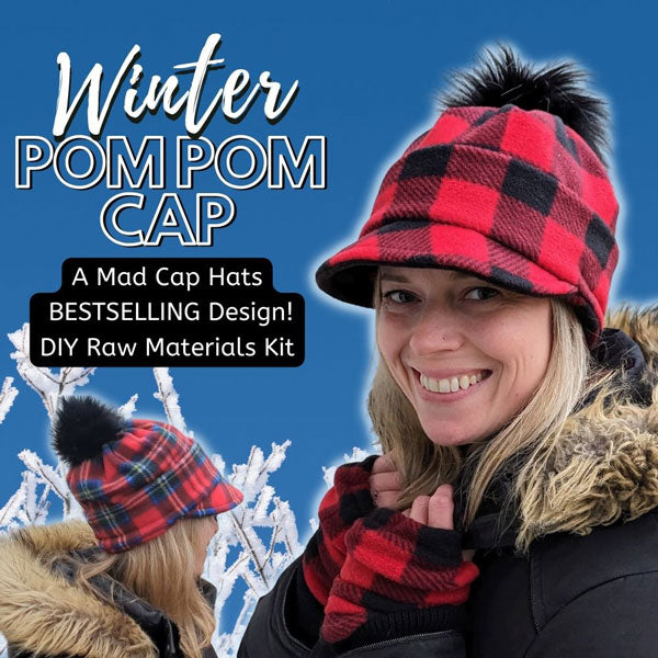 Winter Pom Pom Cap Raw Materials Kit