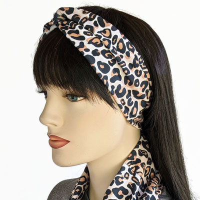 Premium, wide turban style comfy wide jersey knit headband