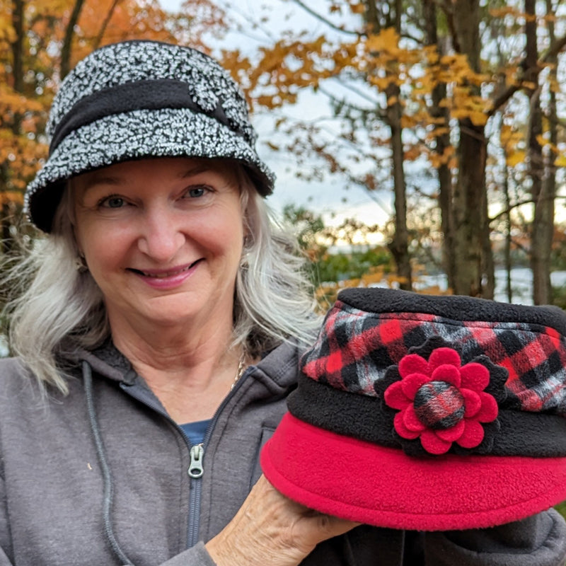 Rosie Cap and Hat, Digital Sewing Pattern, Delux version in 12 head sizes, PDF format