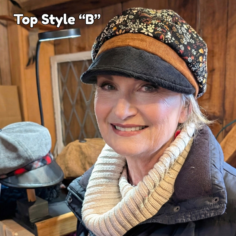 Classic Poorboy Cap, Featuring 12 Head Sizes, unisex sewing pattern and instructions, digital PDF format