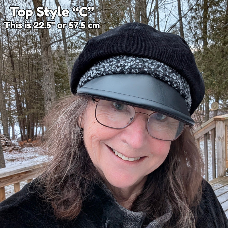 Classic Poorboy Cap, Featuring 12 Head Sizes, unisex sewing pattern and instructions, digital PDF format