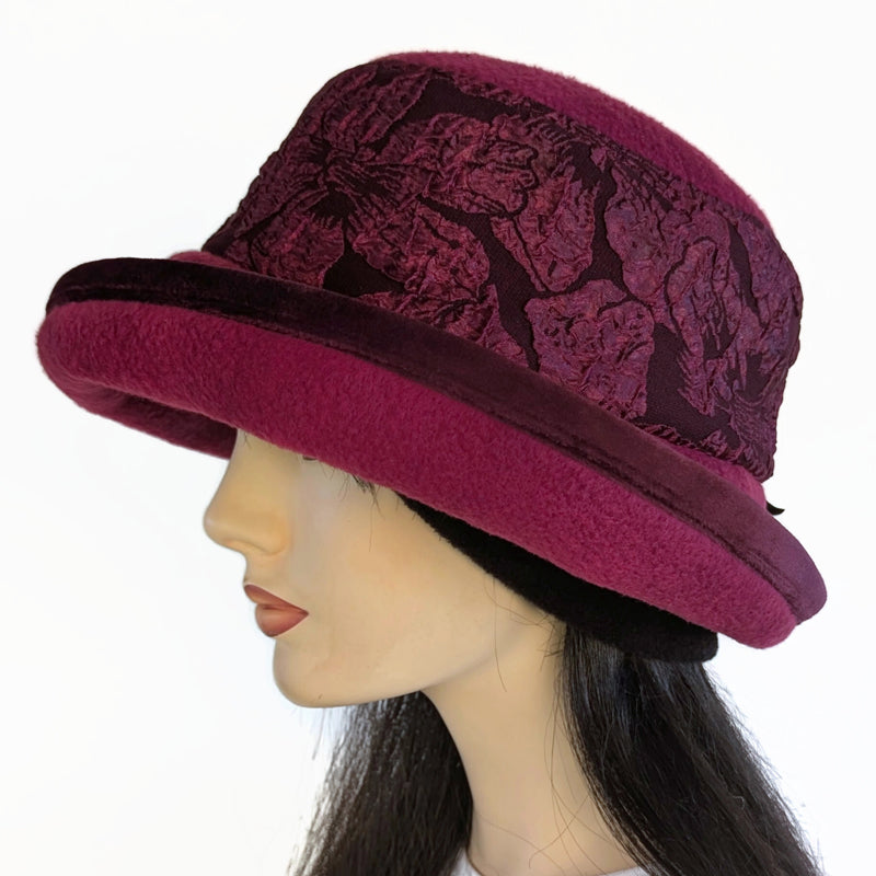 Premium Winter Fashion Hat, tone on tone gorgeous, four colors, with tuck up earflap cuff, wide brim