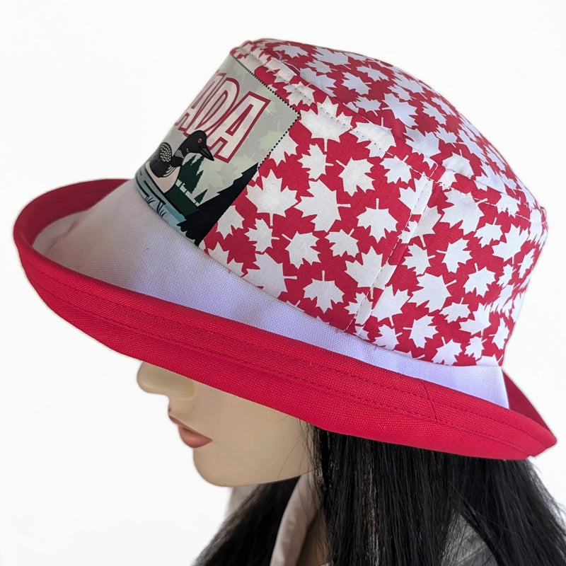The Perfect Sun Hat Fun Hat, Canada loud and proud, with flattering brim mid size brim