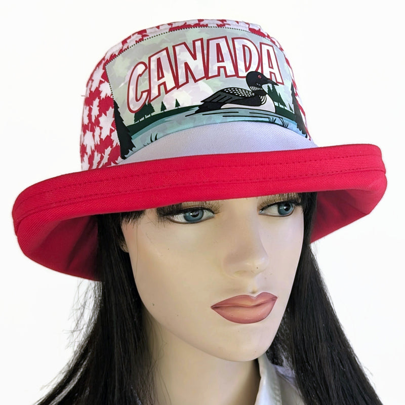 The Perfect Sun Hat Fun Hat, Canada loud and proud, with flattering brim mid size brim
