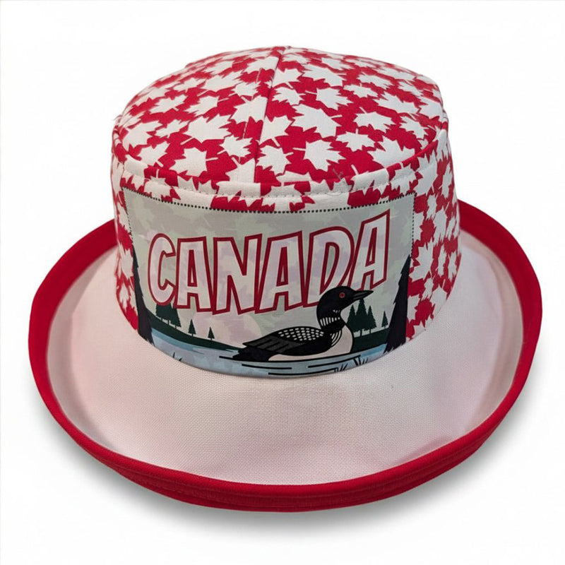 The Perfect Sun Hat Fun Hat, Canada loud and proud, with flattering brim mid size brim