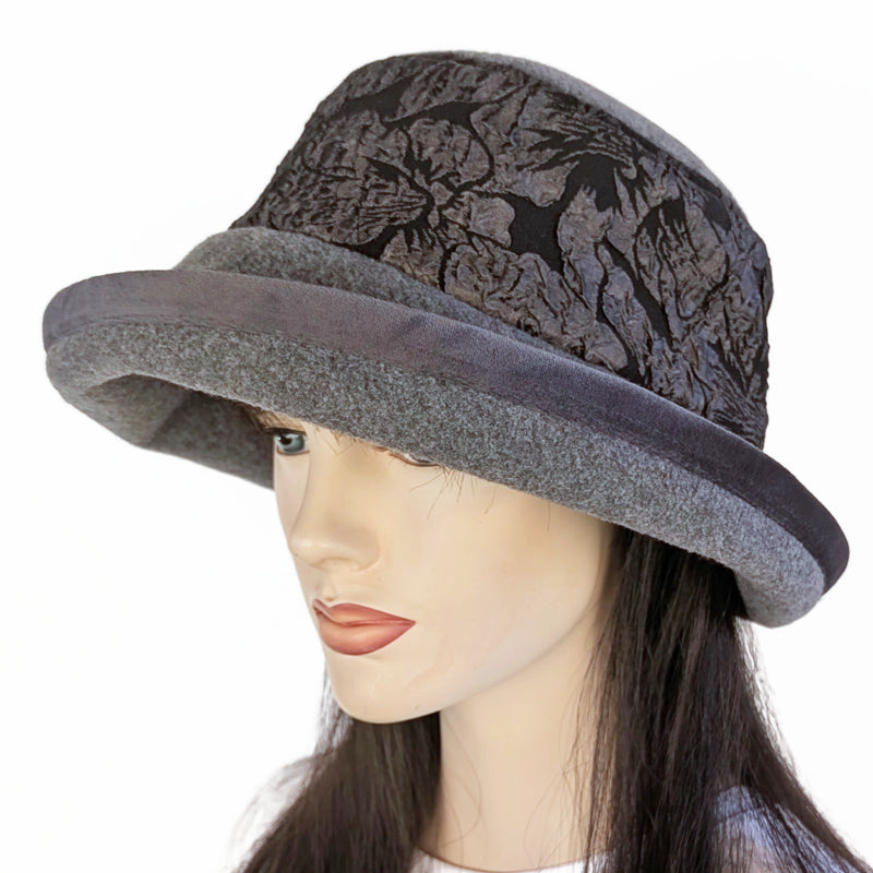 Premium Winter Fashion Hat, tone on tone gorgeous, four colors, with tuck up earflap cuff, wide brim