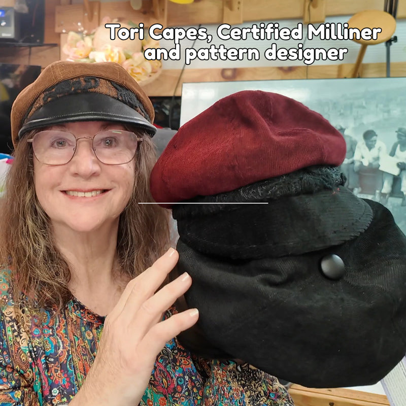 Classic Poorboy Cap, Featuring 12 Head Sizes, unisex sewing pattern and instructions, digital PDF format
