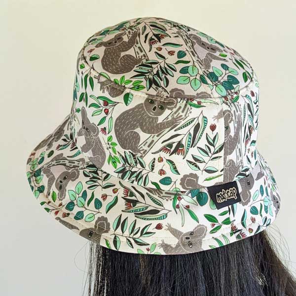 Summer Bucket Hat, koala theme, fully lined