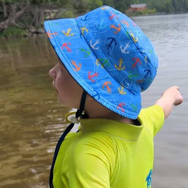 Cutest Kid&#39;s Sun Hats, sewing pattern and instructions, two brim sizes, four head sizes, digital format