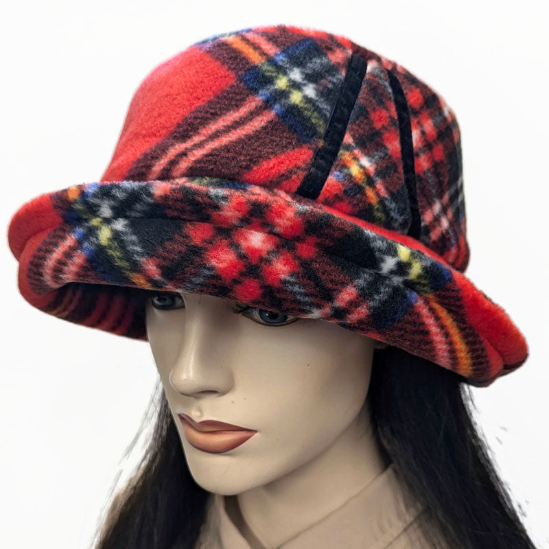 Niagara Fashion Bucket Hat, with adjustable deep brim and pin trim, stewart plaid