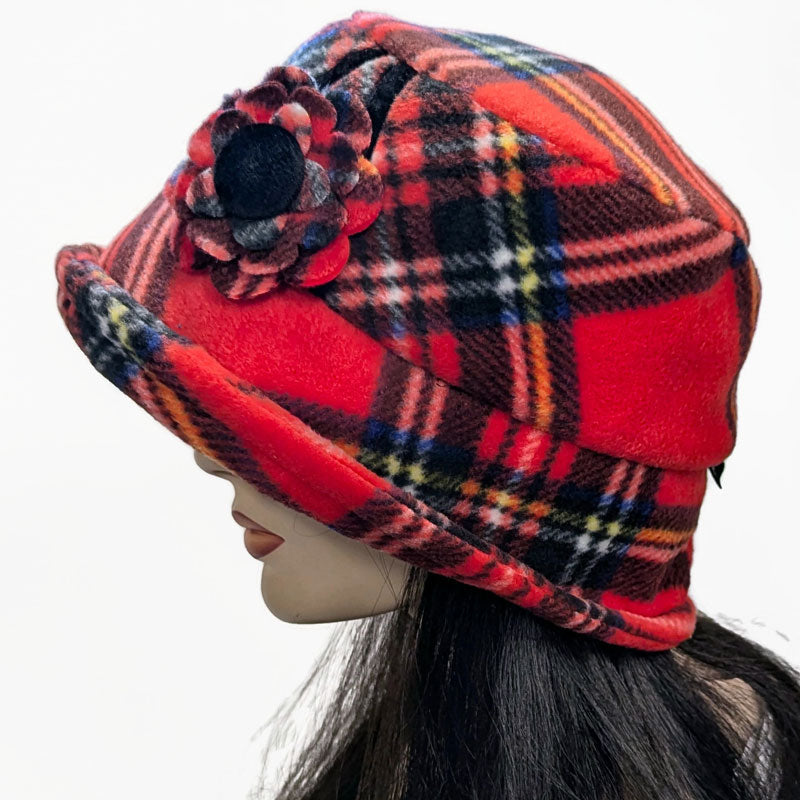 Niagara Fashion Bucket Hat, with adjustable deep brim and pin trim, stewart plaid