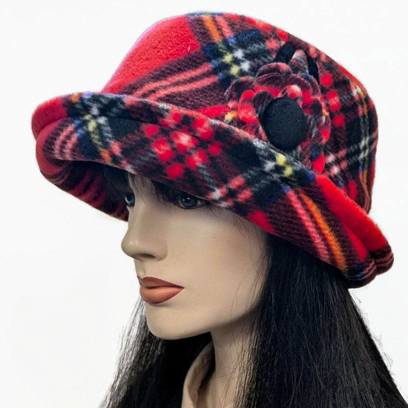 Niagara Fashion Bucket Hat, with adjustable deep brim and pin trim, stewart plaid