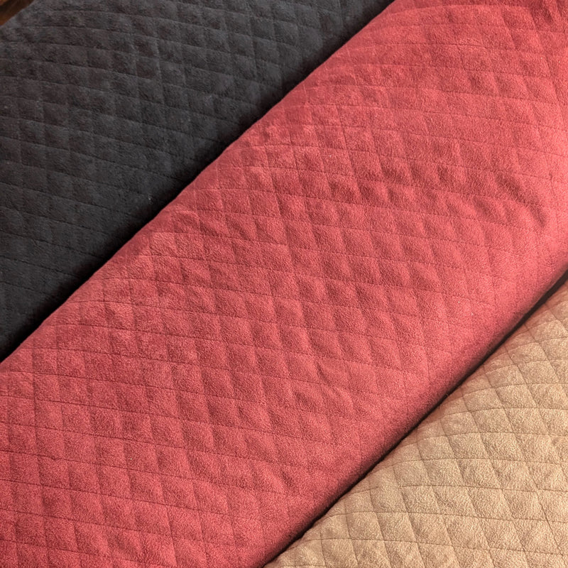 Quilted gorgeous Faux Suede, 3 colors
