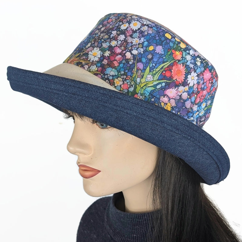 Sunblocker UV summer sun hat with wide brim,  summer garden, adjustable fit