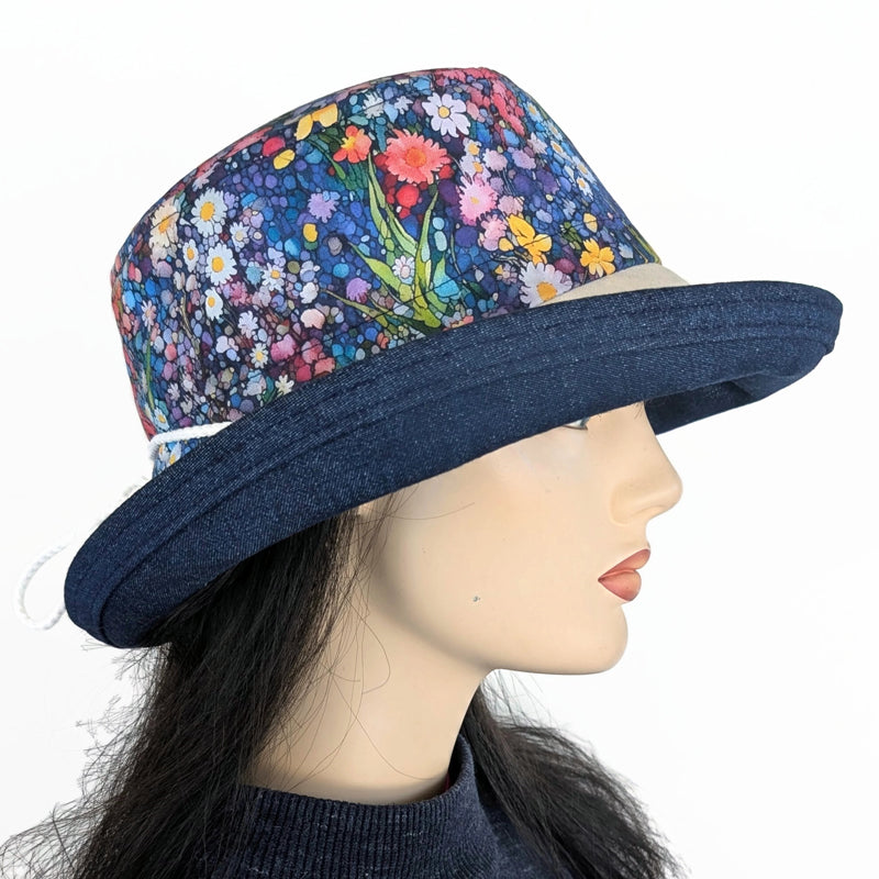 Sunblocker UV summer sun hat with wide brim,  summer garden, adjustable fit