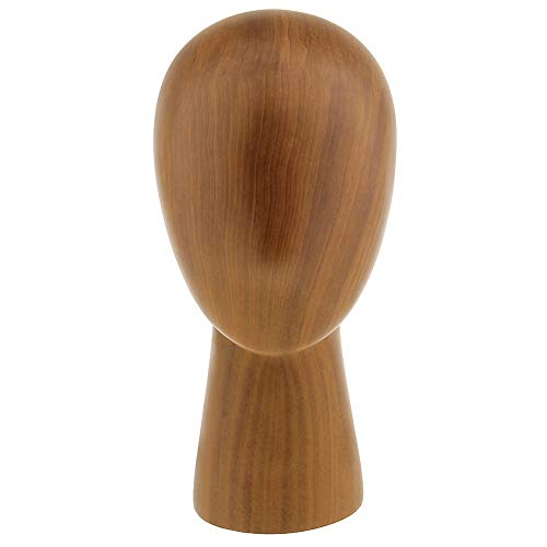 Abstract GFRP imitation Wooden Mannequin Manikin Head Model Hair Wigs Hat Display Holder Stand Rack Block Shop Home Decor Sculpture Doll (S)