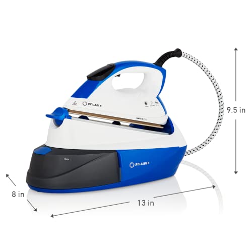 Reliable 125IS Maven Steam Iron - 1500W Ironing Station with Ceramic Soleplate, Iron Lock for Easy Carry, 1 Ltr Removable Water Tank and Auto Shut-Off, Digital Display, Continuous Home Steam Iron