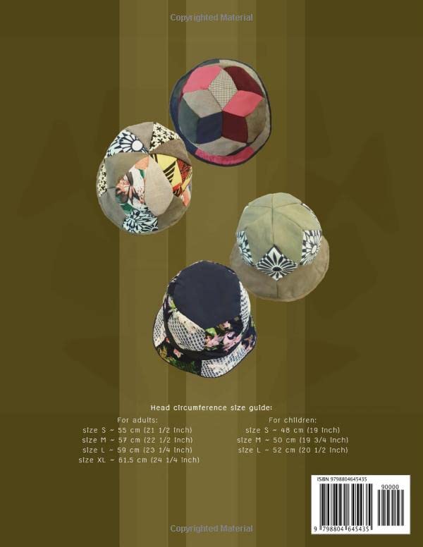 Patchwork Hat Pattern Making your own hats vol.5: Patchwork bucket hat sewing patterns size ...