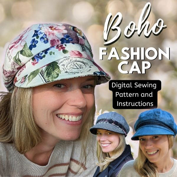 Amazing fabulous Boho Cap, great for any season, in digital format, 3 adult head sizes