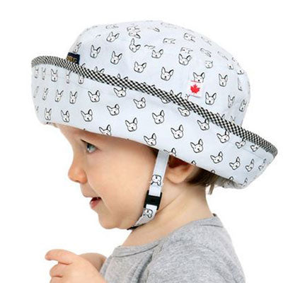 Baby Sun Hat, in 2 sizes, puppy park design