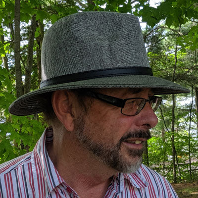 Men&#39;s summer Fedora in Charcoal, one size
