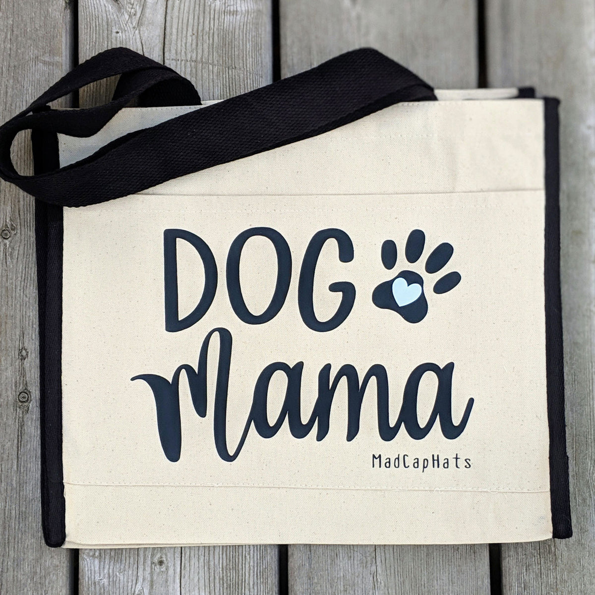 Dog Mama Cotton Canvas Tote Bag