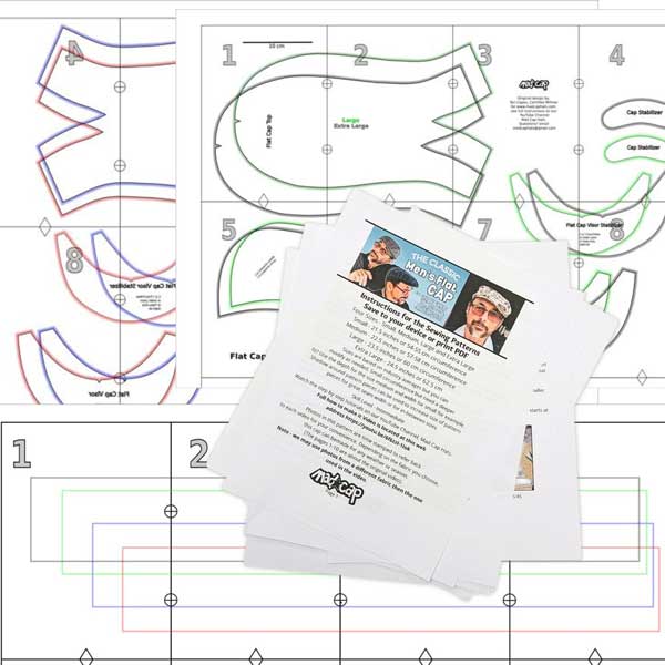 Classic Flat Cap for men or unisex sewing pattern and instructions, di - madcaphats classic-flat-cap-for-men-or-unisex-sewing-pattern-and-instructions-di-madcaphats