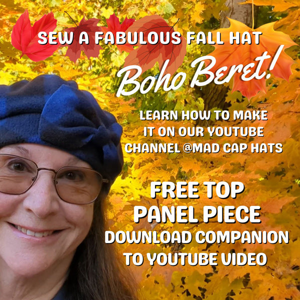 Boho Beret Top pattern for YouTube Boho Beret video, top panel