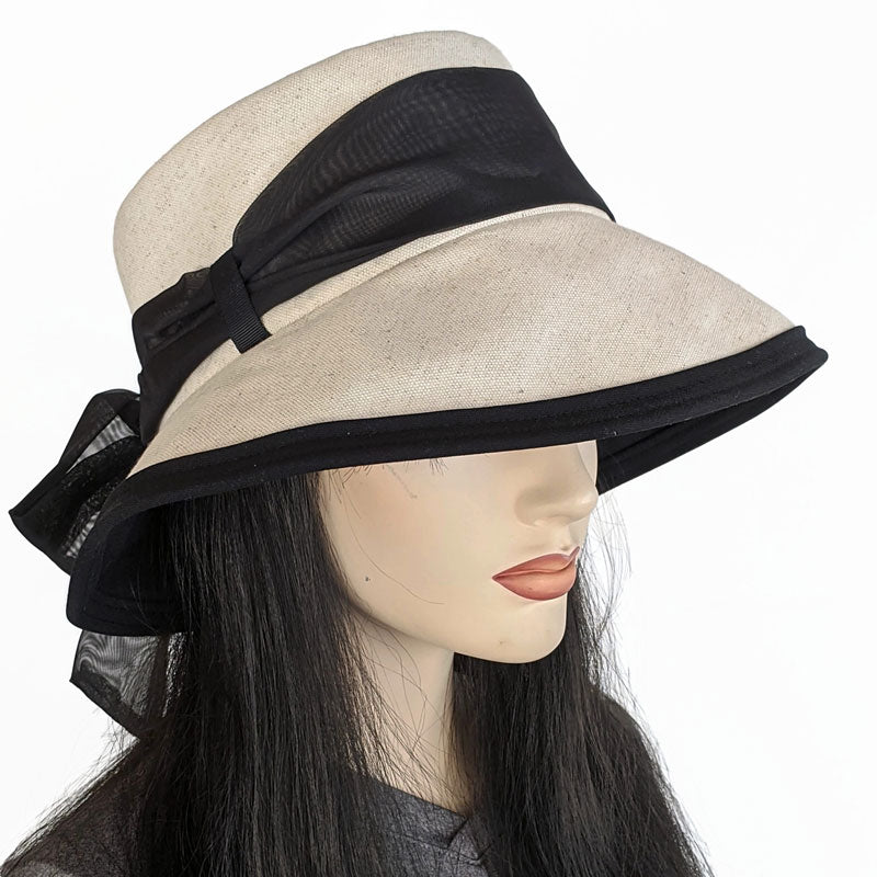 301 Sunblocker with Scarf - Natural Oatmeal with removable Black Scarf