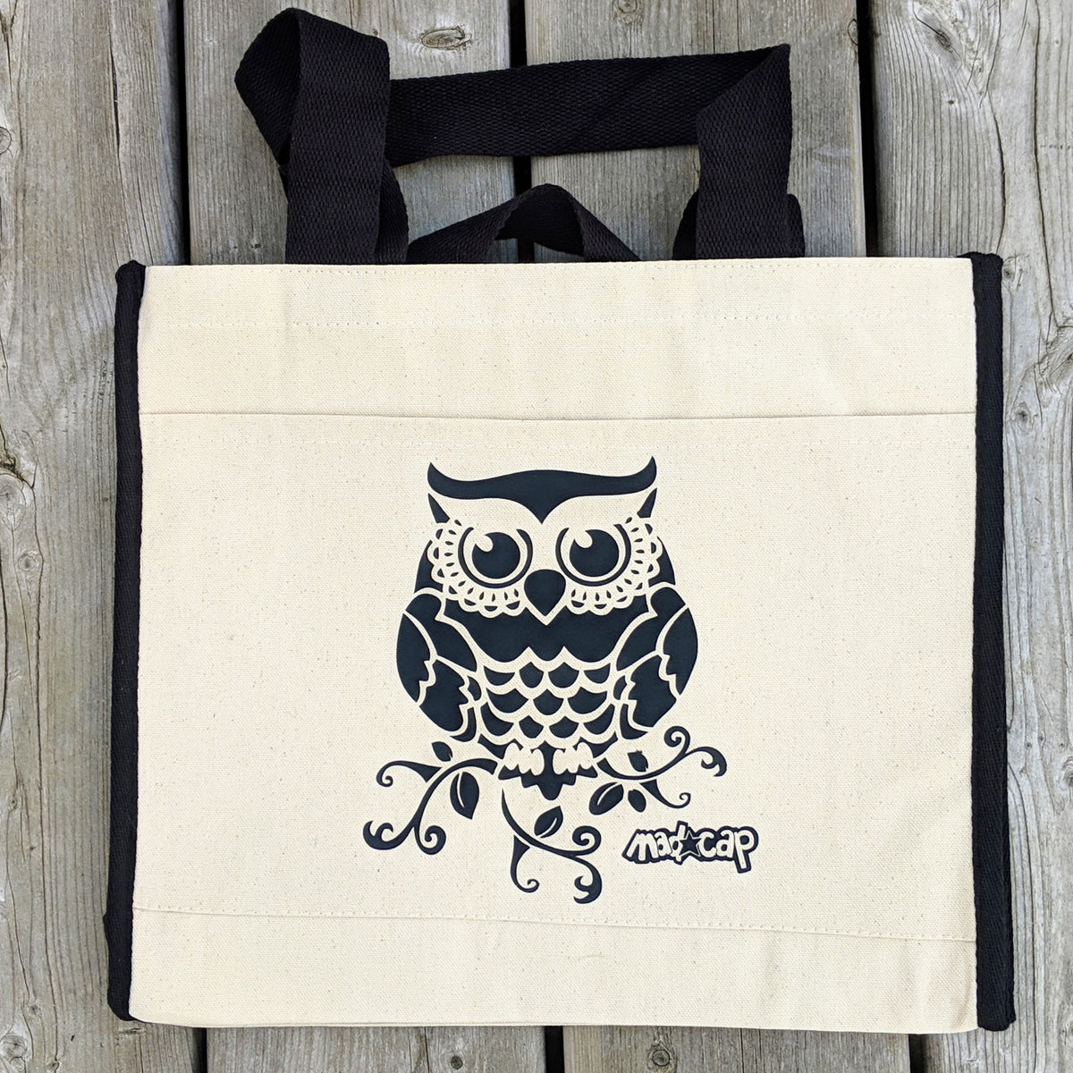 606 Owl Cotton Canvas Tote Bag