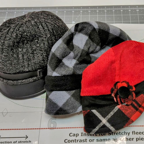 Fabulous scrap happy fashion cap, perfect for fall-winter, full pattern, in digital format , in 3 head sizes