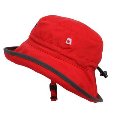 Kids Adjustable Sun Hat, in sizes infant to 8 years, solid red UPF50+