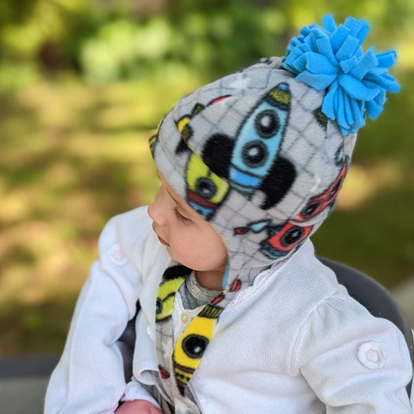 Adorable Kid&#39;s Fleece Stroller Hat, Digital Sewing Pattern, Letter size paper format